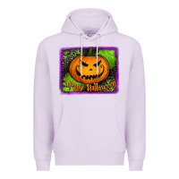 Lilac happy halloween jack o' lantern pumpkin Premium Hoodie - Jasminsmagicworld