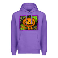 Purple happy halloween jack o' lantern pumpkin Premium Hoodie - Jasminsmagicworld
