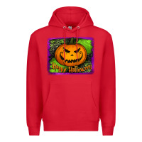 Red happy halloween jack o' lantern pumpkin Premium Hoodie - Jasminsmagicworld