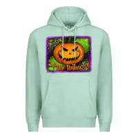 Seafoam happy halloween jack o' lantern pumpkin Premium Hoodie - Jasminsmagicworld