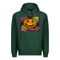 Sports Green happy halloween jack o' lantern pumpkin Premium Hoodie - Jasminsmagicworld