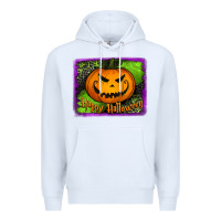White happy halloween jack o' lantern pumpkin Premium Hoodie - Jasminsmagicworld