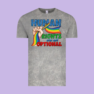 Human Rights Are Not Optional Vintage Tee Designed By Bundleandbundleshop
