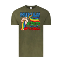 Vintage Olive Human Rights Are Not Optional Vintage Tee - BundleAndBundleShop