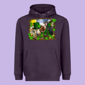 St Patrick's Day Cows Heavyweight Hoodie Designed By Ranaportraitstore