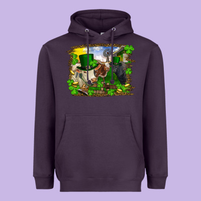 St Patrick's Day Cows Heavyweight Hoodie Designed By Ranaportraitstore