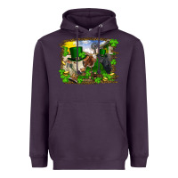 Plum St patrick's day cows Heavyweight Hoodie - RanaPortraitStore