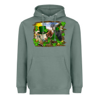 Sage St patrick's day cows Heavyweight Hoodie - RanaPortraitStore