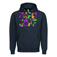 Navy mardi gras Zipper Hoodie - JahusDesignShop