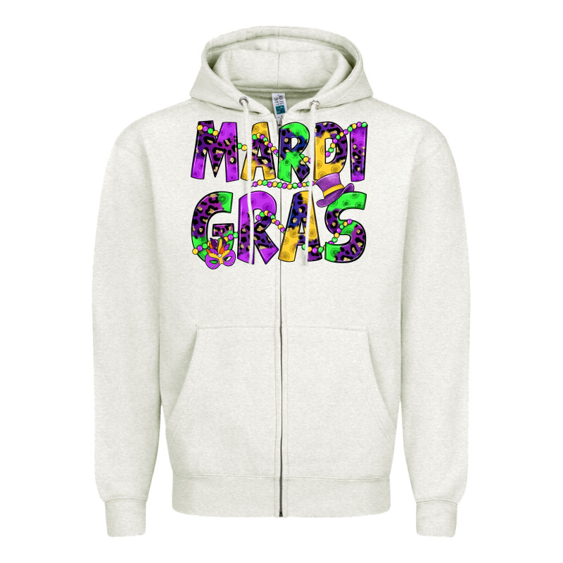 Mardi Gras Zipper Hoodie by JahusDesignShop | Teevron