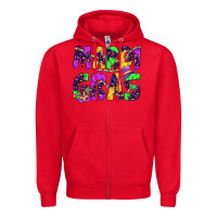Red mardi gras Zipper Hoodie - JahusDesignShop