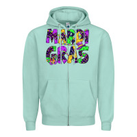 Seafoam mardi gras Zipper Hoodie - JahusDesignShop