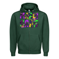Sports Green mardi gras Zipper Hoodie - JahusDesignShop