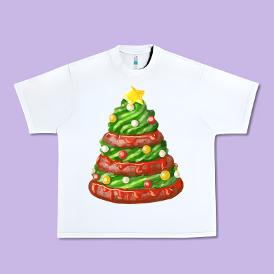 Green Chocolate Christmas Cookie Cake Urban Heavy Tee Designed By Fadigitalartstudio