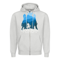 Dove Grey horizon zero dawn Zipper Hoodie - DesigneFamous