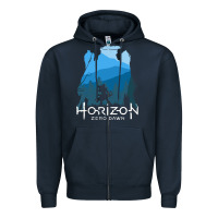 Navy horizon zero dawn Zipper Hoodie - DesigneFamous