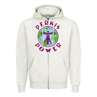 Oatmeal Heather heavyweights power Zipper Hoodie - DesigneFamous