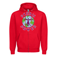 Red heavyweights power Zipper Hoodie - DesigneFamous