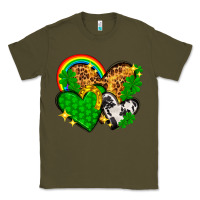 Army Green St. Patrick's Day hearts with leopard Classic Tee - HowdyJamesFarm