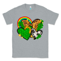 Heather Grey St. Patrick's Day hearts with leopard Classic Tee - HowdyJamesFarm