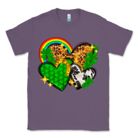 Lavender St. Patrick's Day hearts with leopard Classic Tee - HowdyJamesFarm