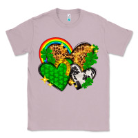Lilac St. Patrick's Day hearts with leopard Classic Tee - HowdyJamesFarm
