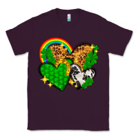 Plum St. Patrick's Day hearts with leopard Classic Tee - HowdyJamesFarm