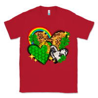 Red St. Patrick's Day hearts with leopard Classic Tee - HowdyJamesFarm
