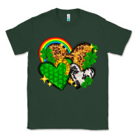 Sports Green St. Patrick's Day hearts with leopard Classic Tee - HowdyJamesFarm
