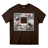 Chocolate Brown senior 2024 customizable Heavy Core Tee - CowGirlArtShop