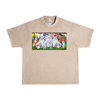 French Oak Easter Bunnies Urban Heavy Tee - RanaPortraitStore