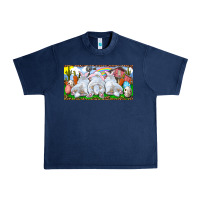 Navy Easter Bunnies Urban Heavy Tee - RanaPortraitStore