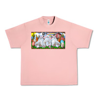 Salmon Easter Bunnies Urban Heavy Tee - RanaPortraitStore