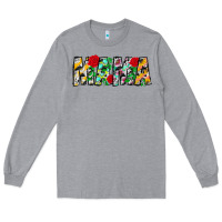 Heather Grey floral animal print mama Long Sleeve Tee - CowhideDigitalArt