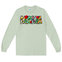 Matcha floral animal print mama Long Sleeve Tee - CowhideDigitalArt