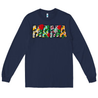 Navy floral animal print mama Long Sleeve Tee - CowhideDigitalArt