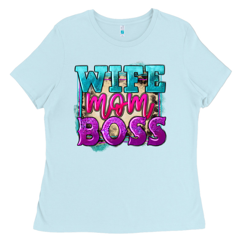 Wife Mom Boss Mother's Day Ladies Tee by FaDigitalArtStudio | Teevron
