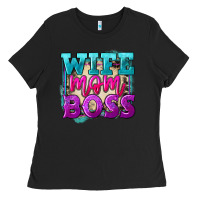 Black Wife mom boss Mother's Day Ladies Tee - FaDigitalArtStudio