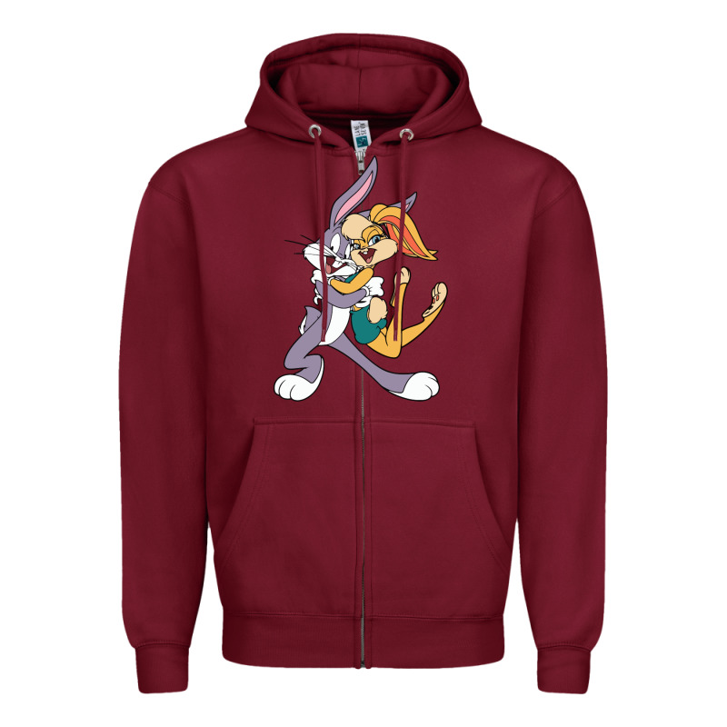 Bugs Bunny And Lola Bunny Zipper Hoodie by DesigneFamous | Teevron