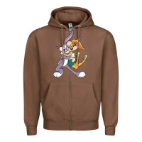 Chestnut bugs bunny and lola bunny Zipper Hoodie - DesigneFamous