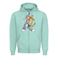 Seafoam bugs bunny and lola bunny Zipper Hoodie - DesigneFamous