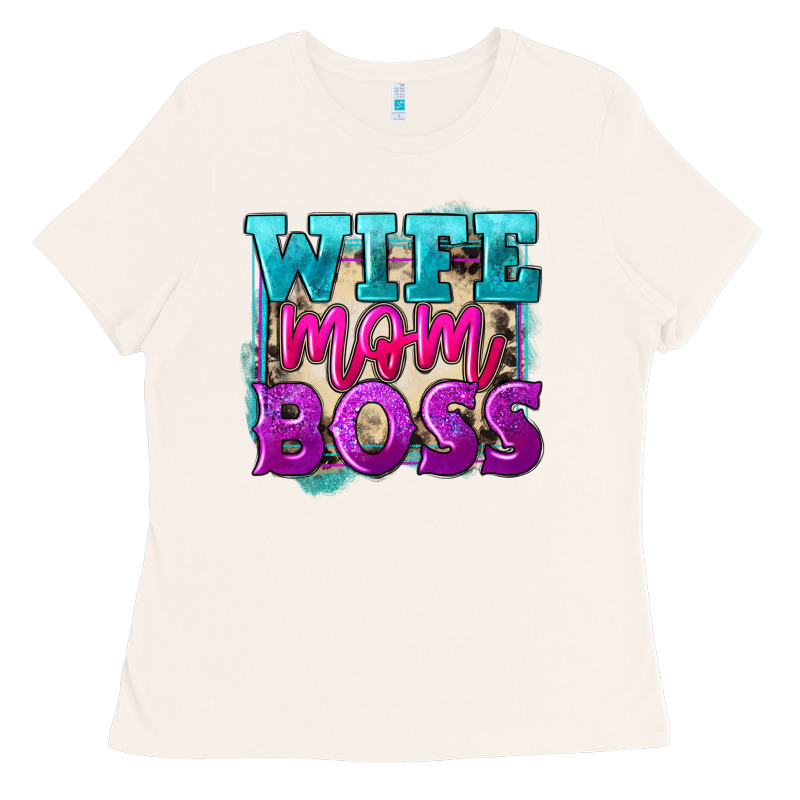 Wife Mom Boss Mother's Day Ladies Tee by FaDigitalArtStudio | Teevron