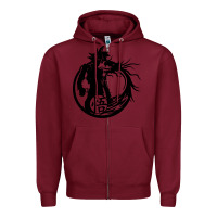 Burgundy goku super saiyan ultra dragon Zipper Hoodie - DesigneFamous