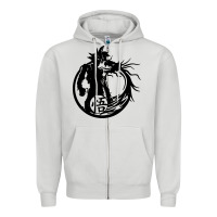 Dove Grey goku super saiyan ultra dragon Zipper Hoodie - DesigneFamous