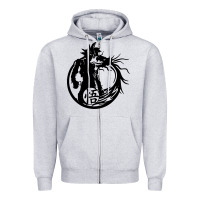 Heather Grey goku super saiyan ultra dragon Zipper Hoodie - DesigneFamous