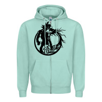 Seafoam goku super saiyan ultra dragon Zipper Hoodie - DesigneFamous