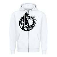 White goku super saiyan ultra dragon Zipper Hoodie - DesigneFamous