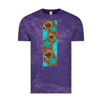 Cloud Purple american football with leopard pen wraps Vintage Tee - BundleAndBundleShop