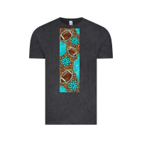 Vintage Black american football with leopard pen wraps Vintage Tee - BundleAndBundleShop
