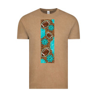 Vintage Coffee american football with leopard pen wraps Vintage Tee - BundleAndBundleShop